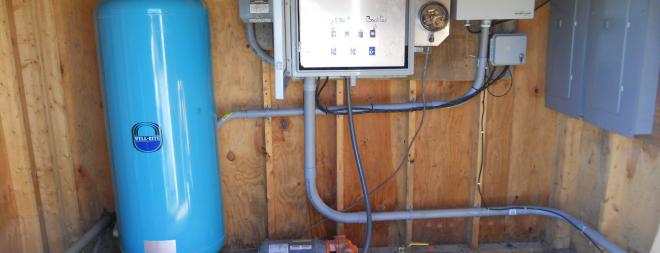 Typical athletic field irrigation pump system