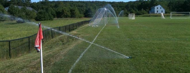 Town of York - athletic field irrigation Poor sprinkler location