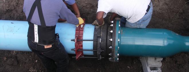 Pumpstation discharge connection