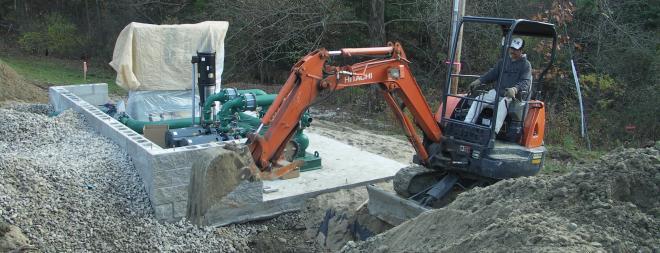 Pump system set and installation