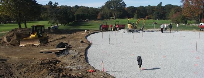 Abenaqui Country Club Golf Green construction