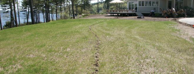 Trenchless rip line after pipe installation Trenchless pull line