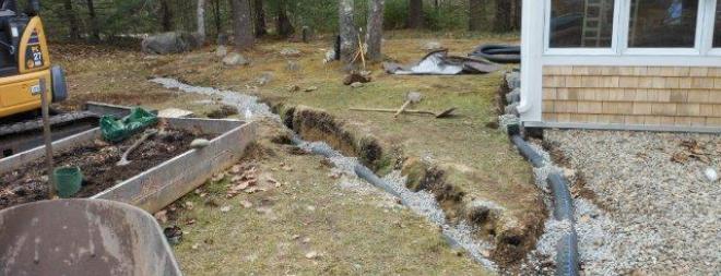 Lawn Drainage Trench